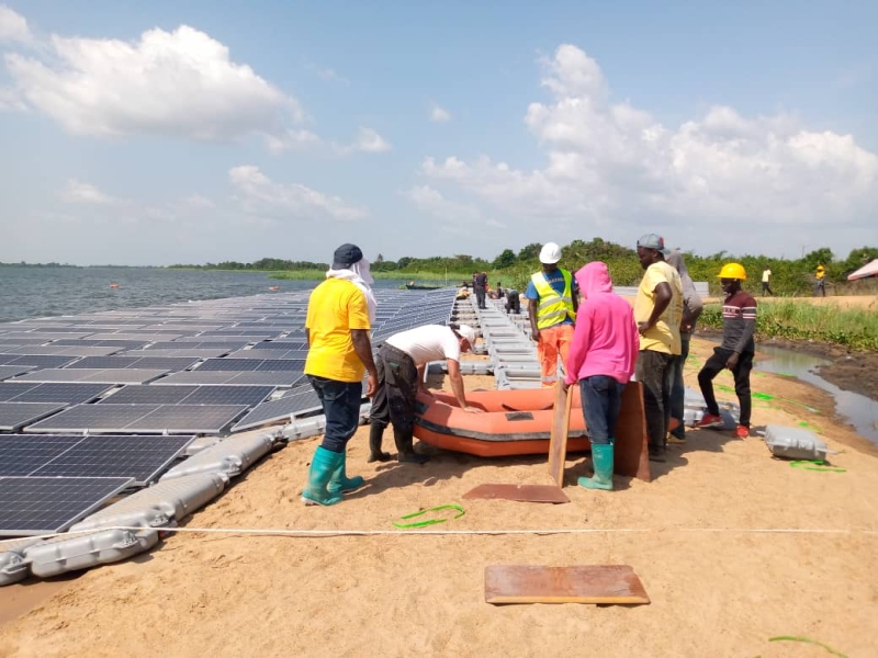 Water purification system powered by renewable energy in Ghana